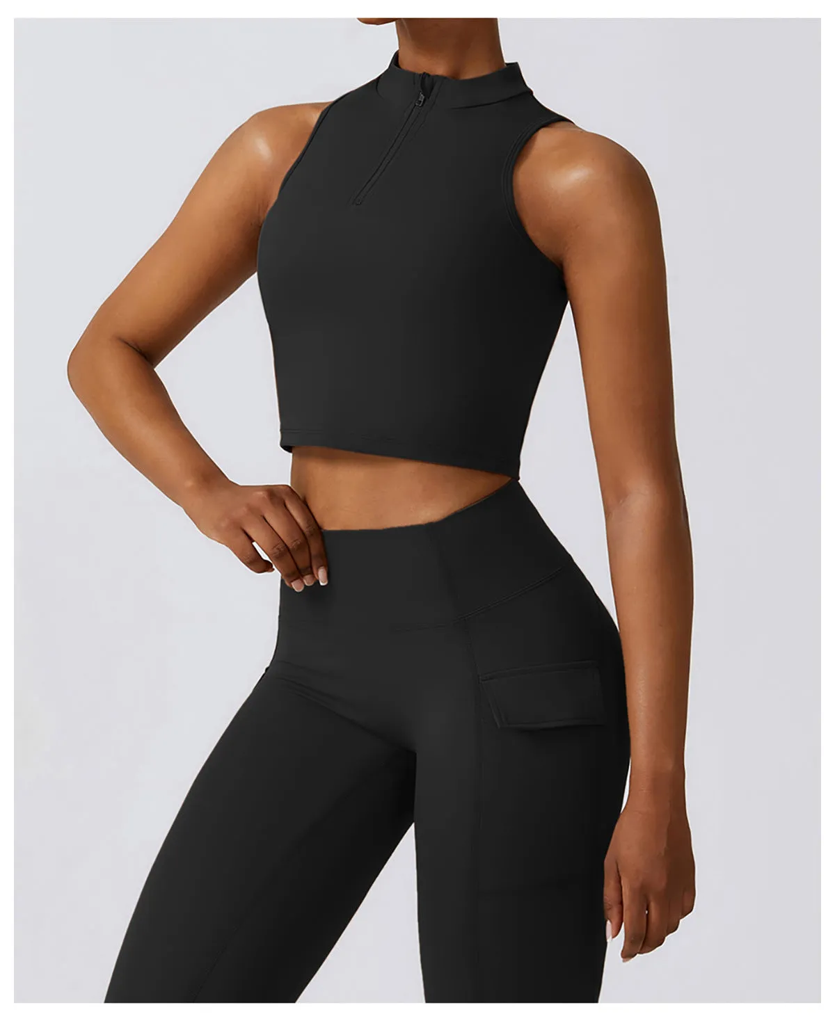 1/4 Zipped Pullover Tank
