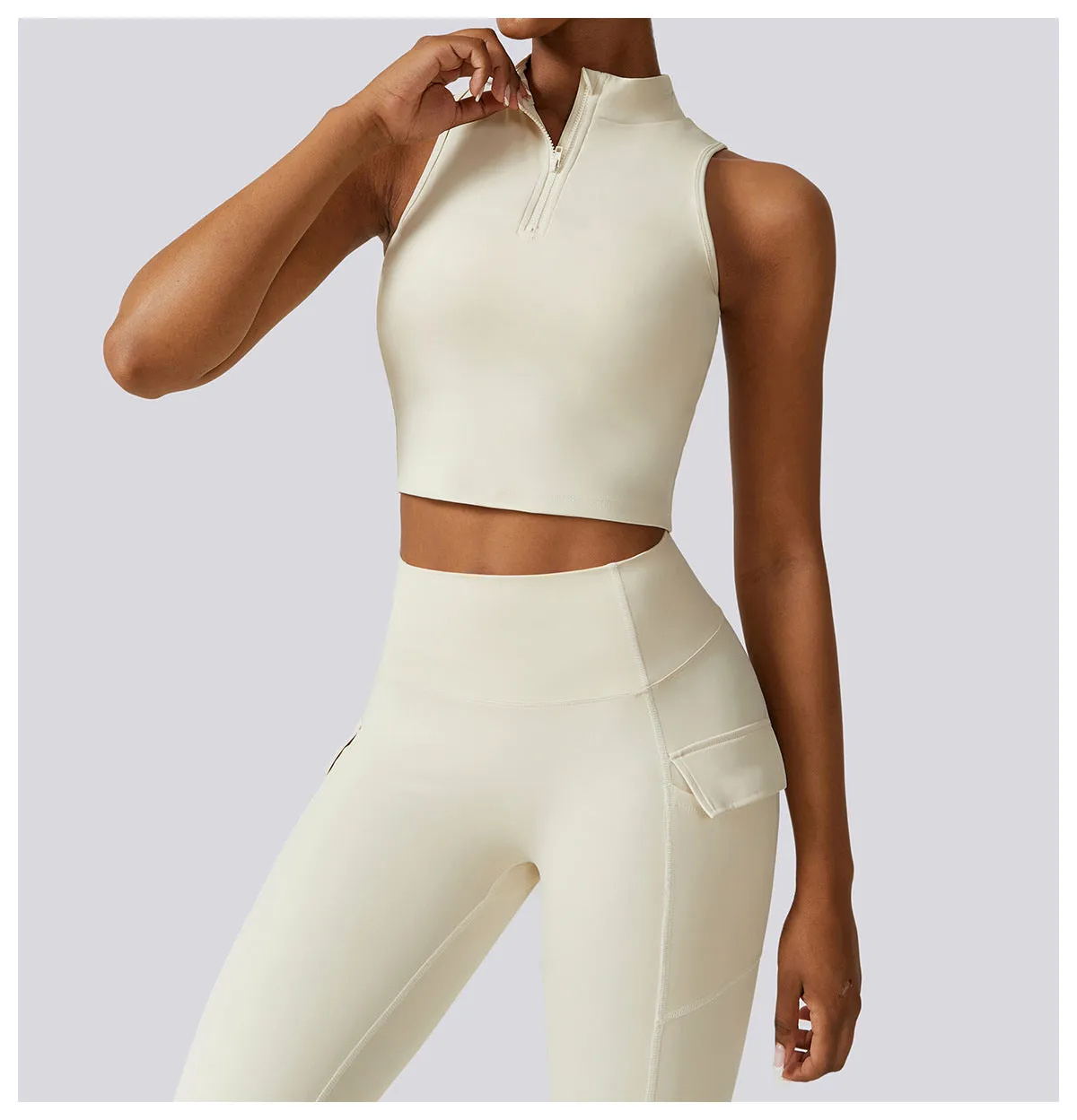 1/4 Zipped Pullover Tank