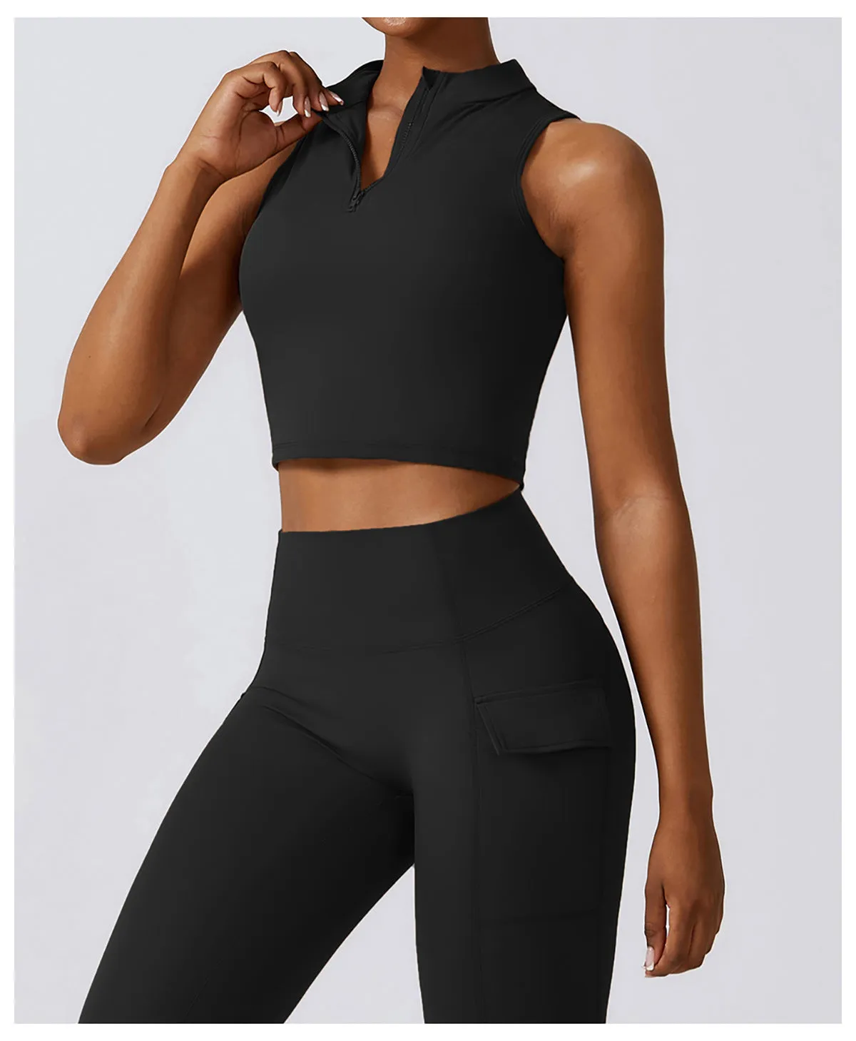 1/4 Zipped Pullover Tank