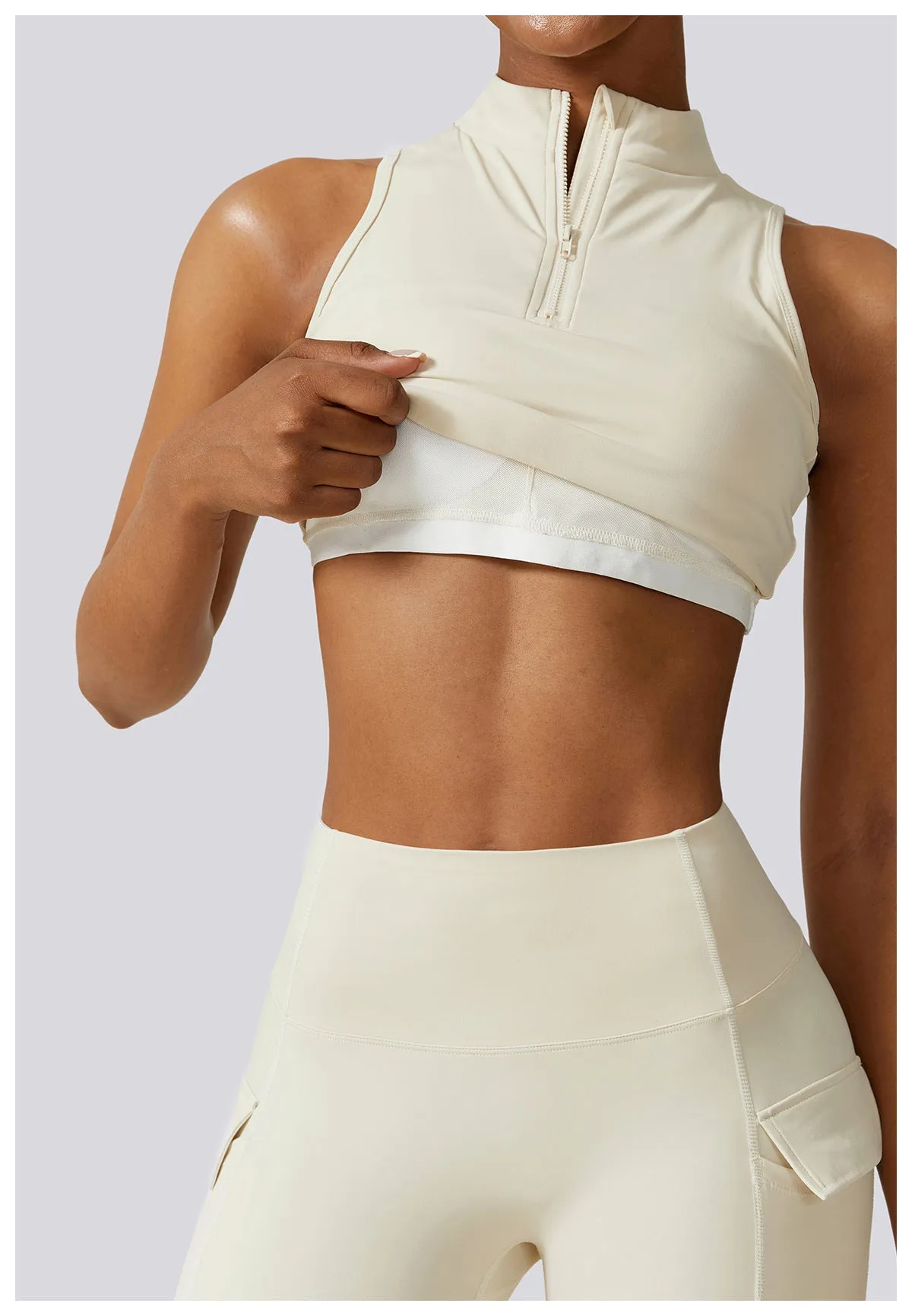 1/4 Zipped Pullover Tank