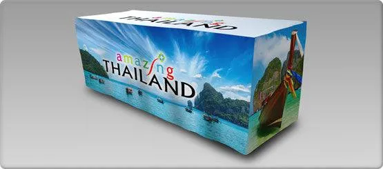 6' Custom Printed Fitted Table Cover - All Over Print