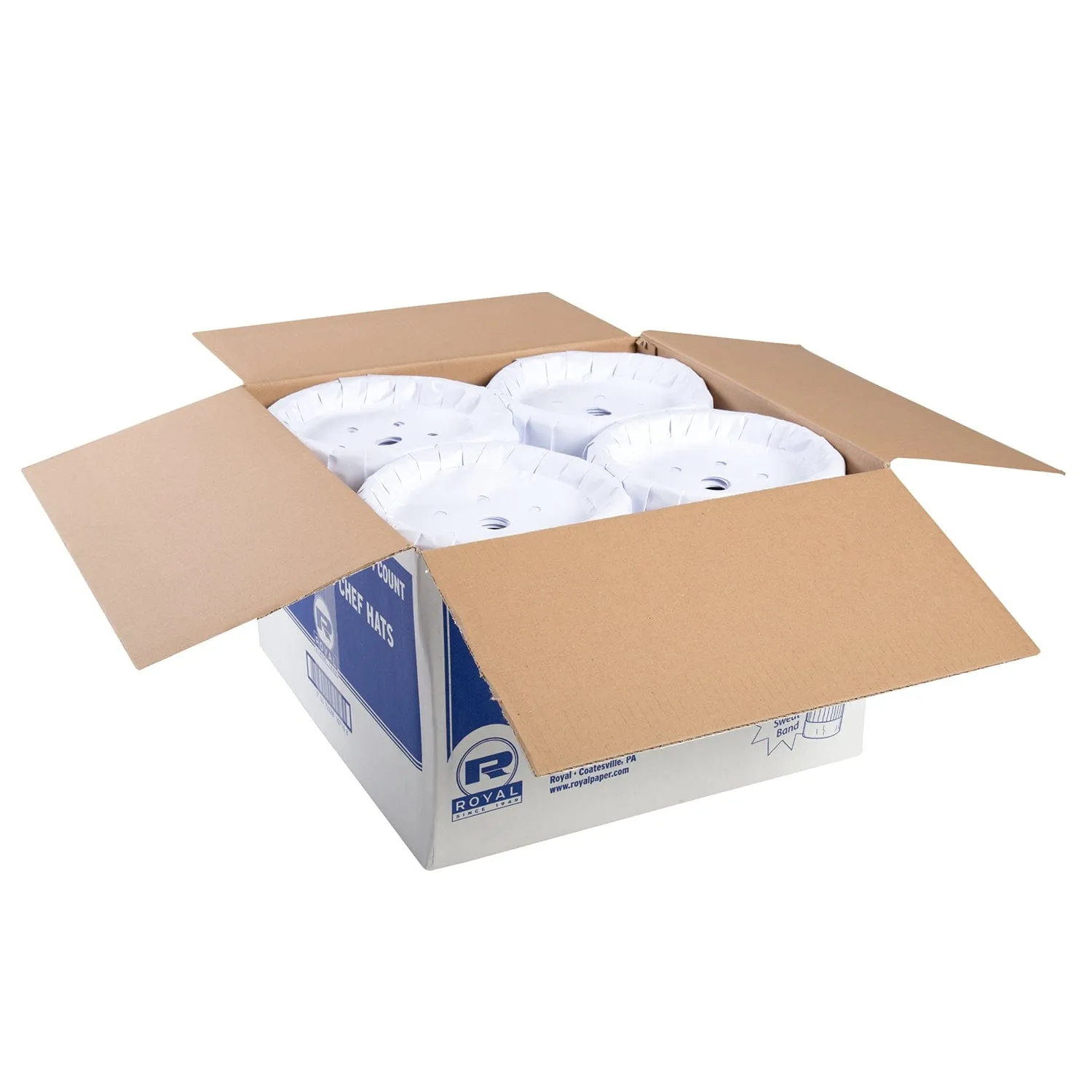 9" Pleated Chef Hats with Comfort Bands, Pack of 24
