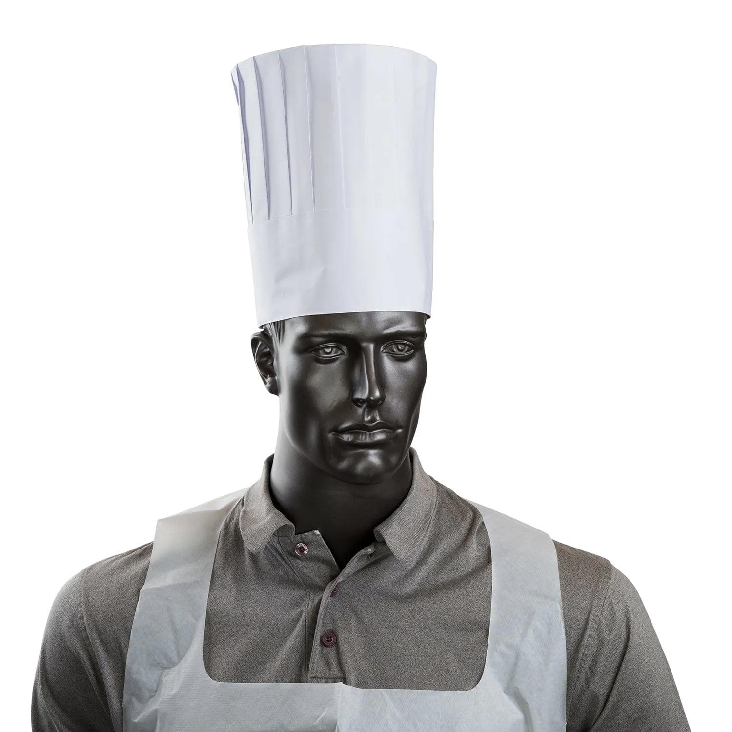 9" Pleated Chef Hats with Comfort Bands, Pack of 24