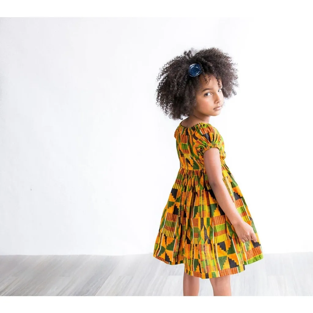 African Kente Big Sister Little Sister Dress Set