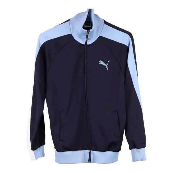 Age 13-14 Puma Track Jacket - Large Navy Polyester Blend