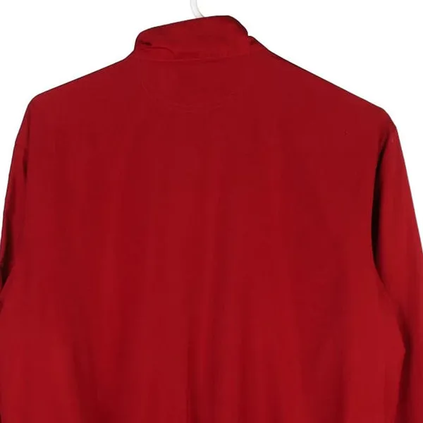Age 14 Adidas Spellout Track Jacket - Large Red Polyester