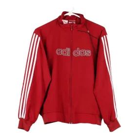 Age 14 Adidas Spellout Track Jacket - Large Red Polyester