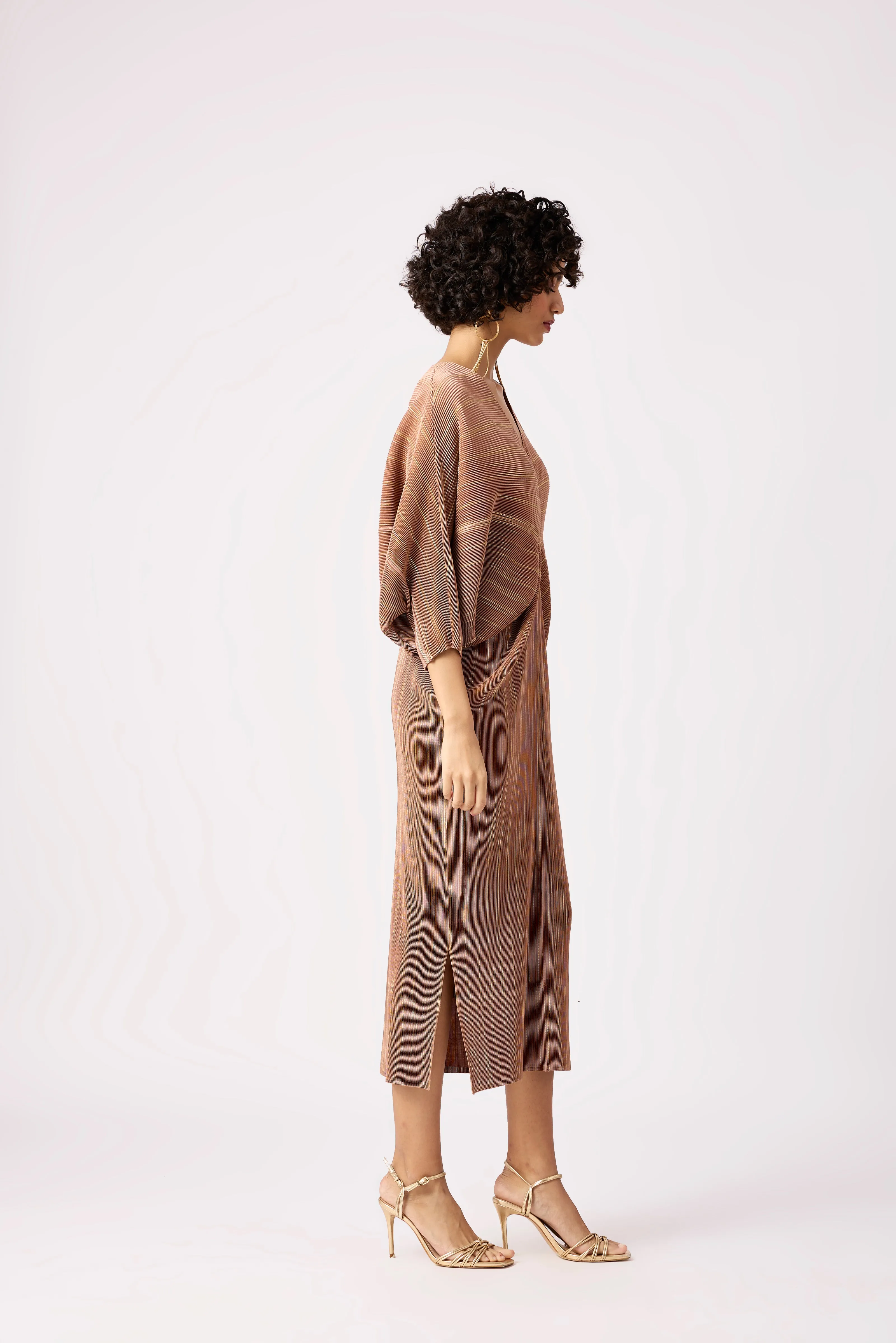 Aika Metallic Dress - Coco & Gold