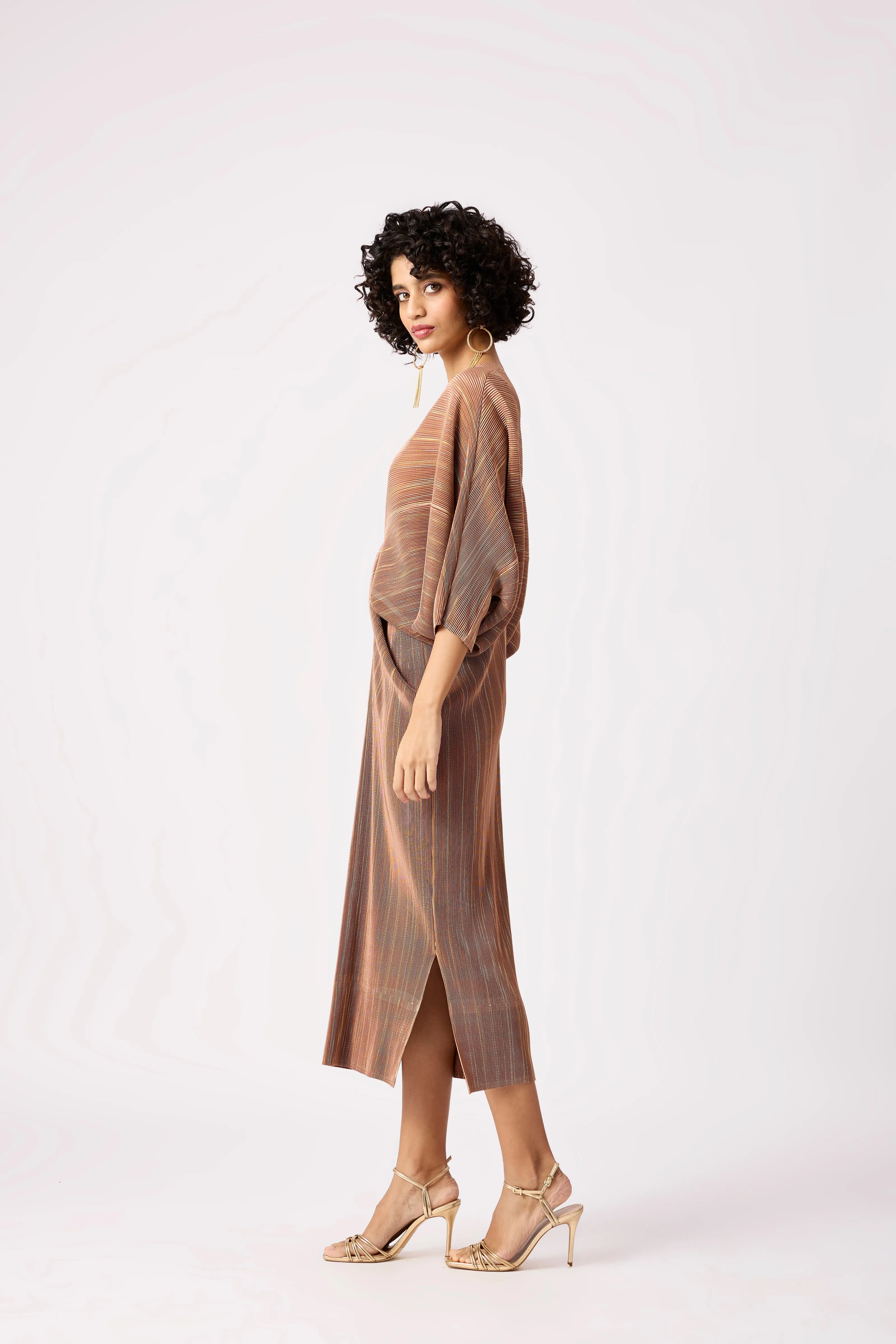 Aika Metallic Dress - Coco & Gold