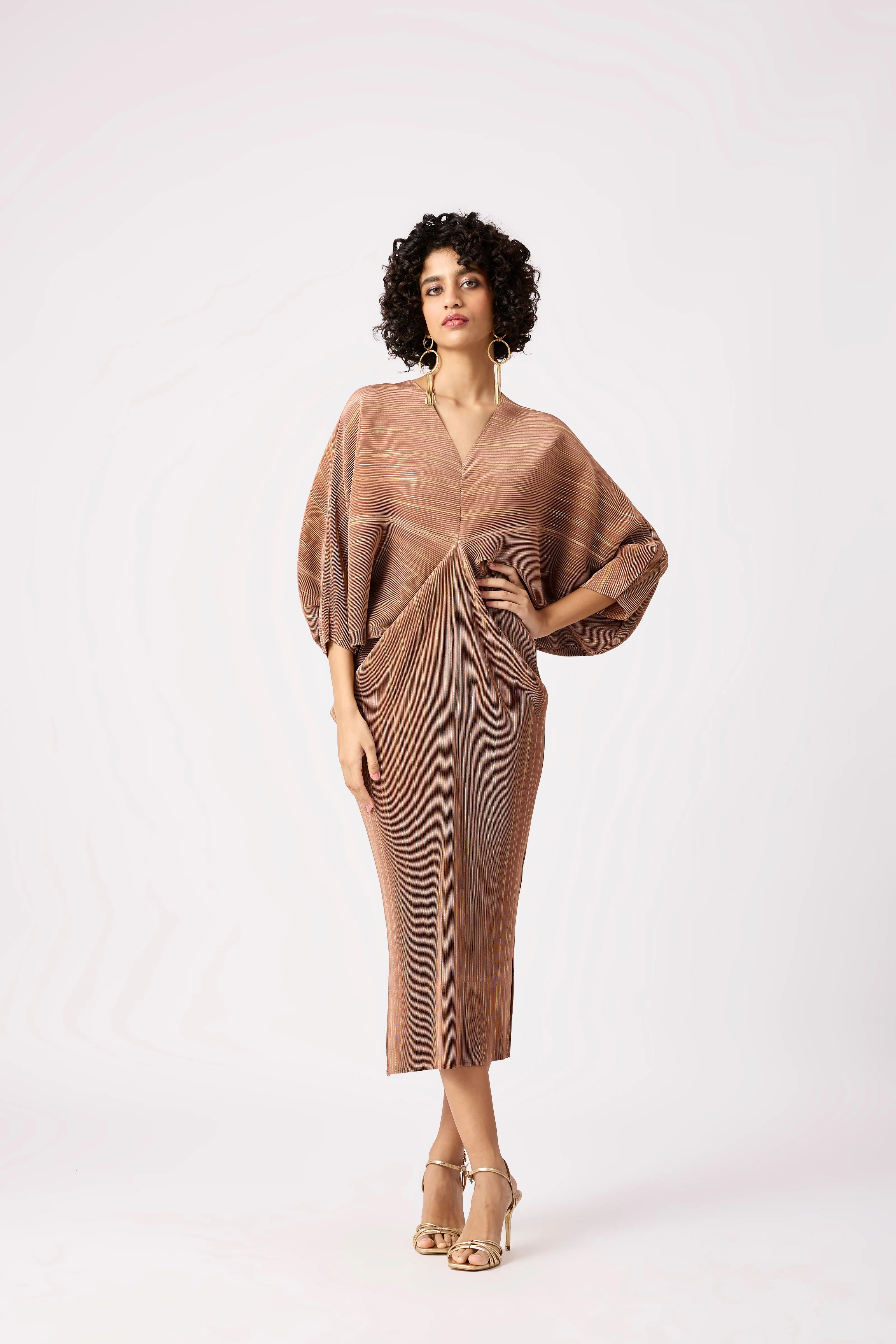 Aika Metallic Dress - Coco & Gold