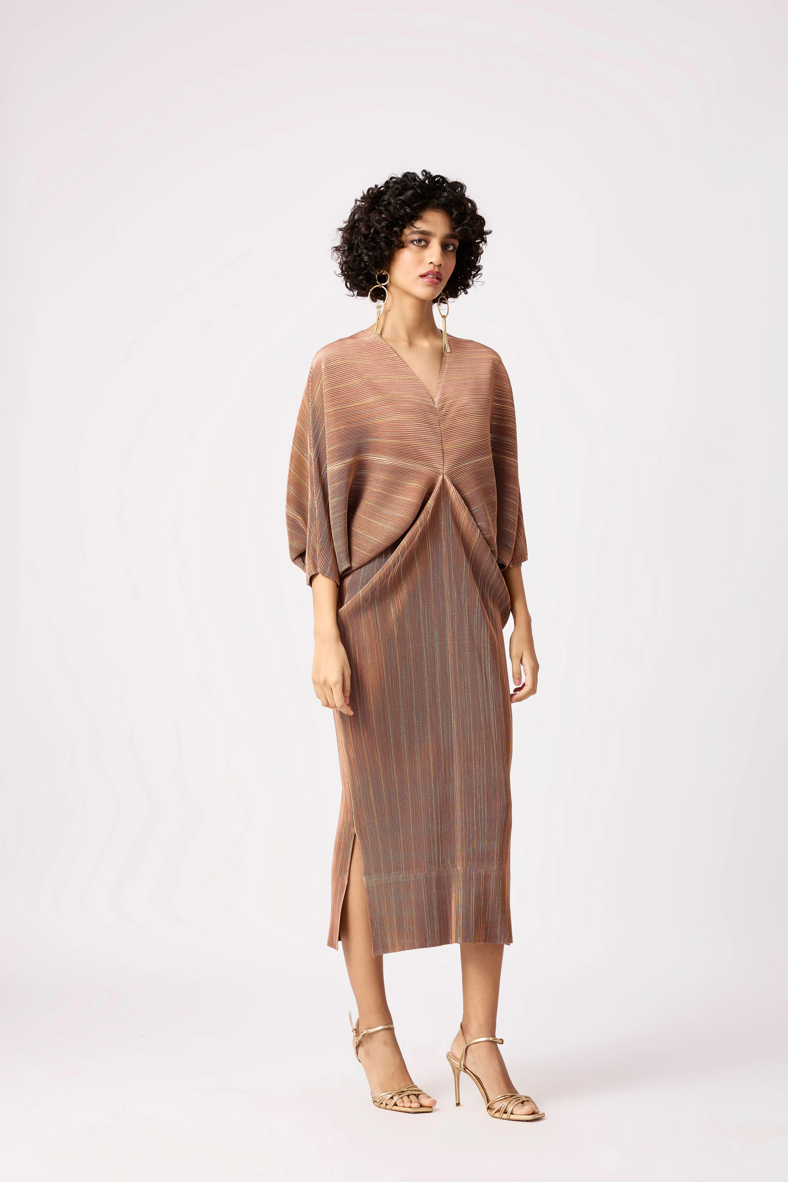 Aika Metallic Dress - Coco & Gold