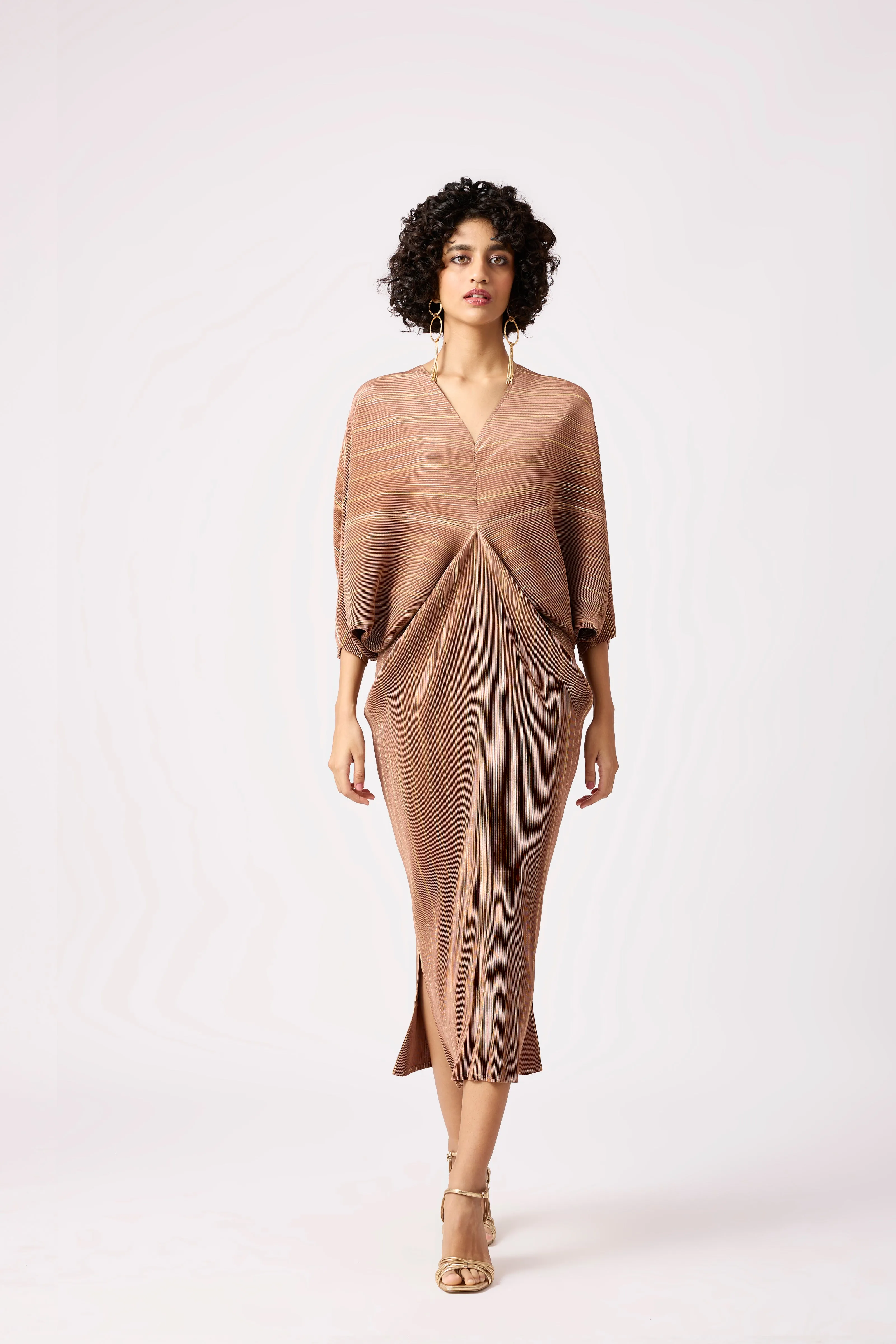 Aika Metallic Dress - Coco & Gold