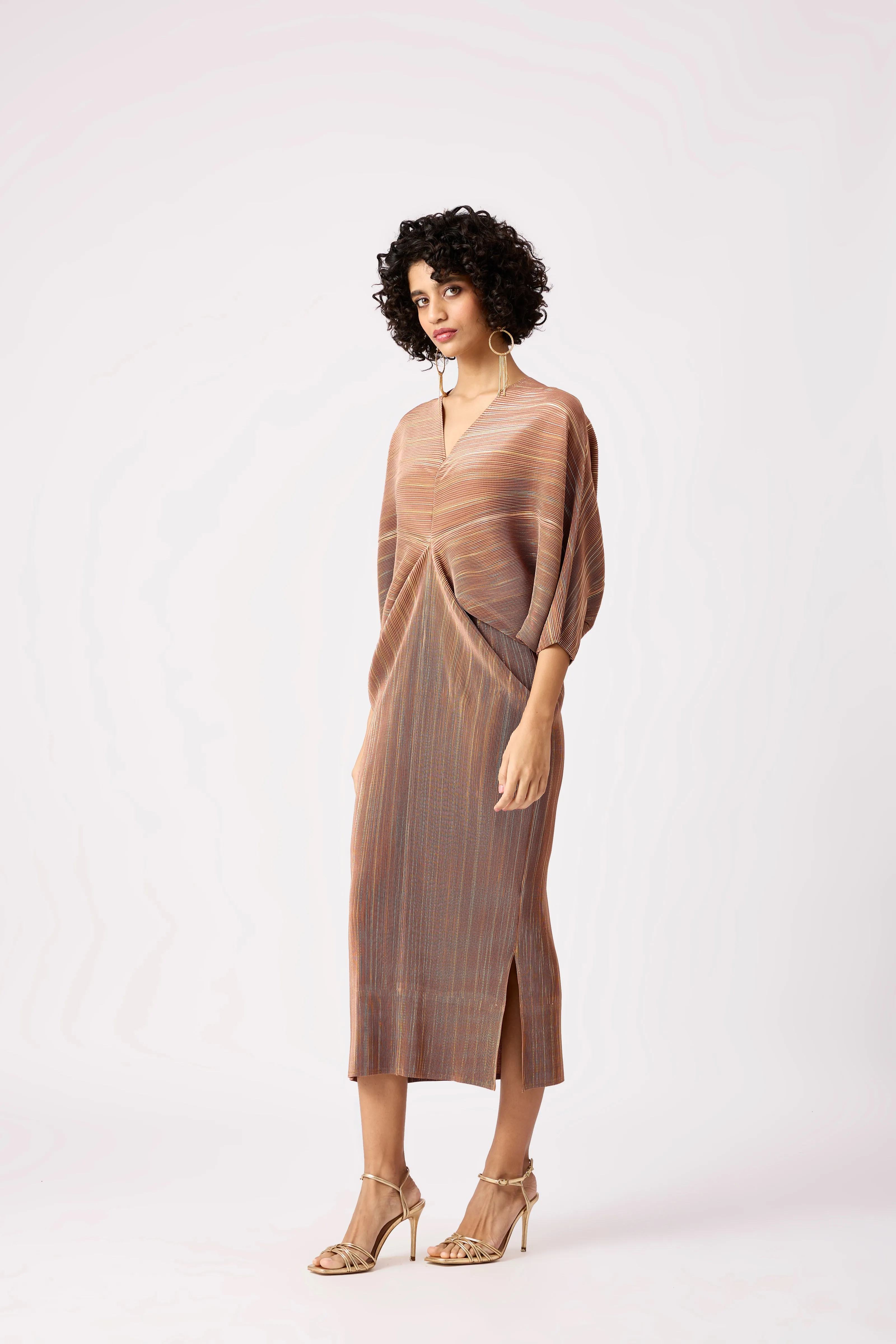 Aika Metallic Dress - Coco & Gold
