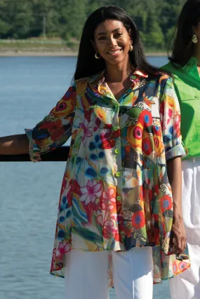 Alison Sheri Tunic Shirt Multicoloured Abstract Print A45571