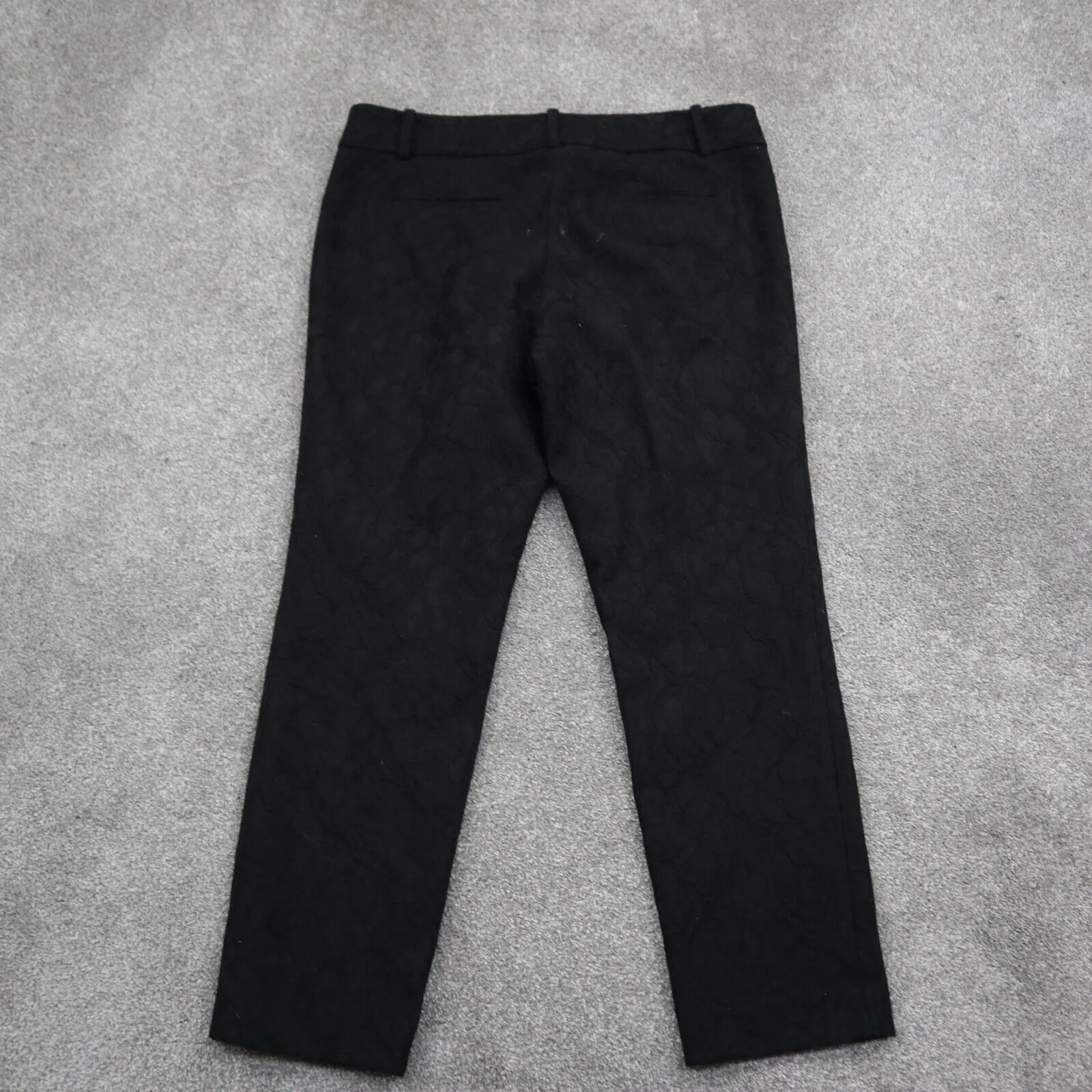 Ann Taylor Women Chino Pant Straight Leg High Rise Slash Pocket Black Size 10
