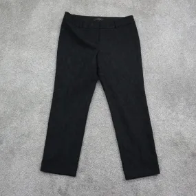 Ann Taylor Women Chino Pant Straight Leg High Rise Slash Pocket Black Size 10