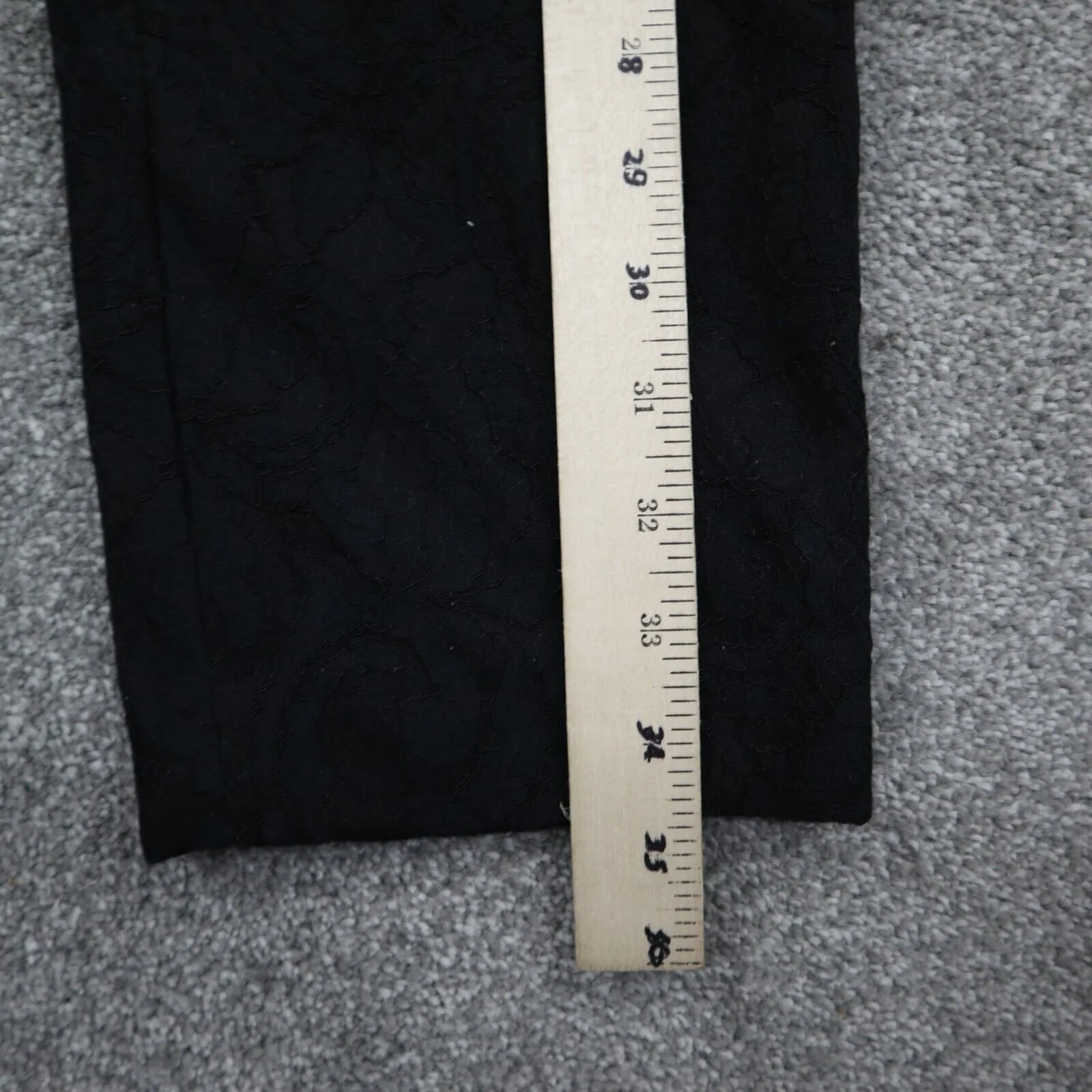 Ann Taylor Women Chino Pant Straight Leg High Rise Slash Pocket Black Size 10