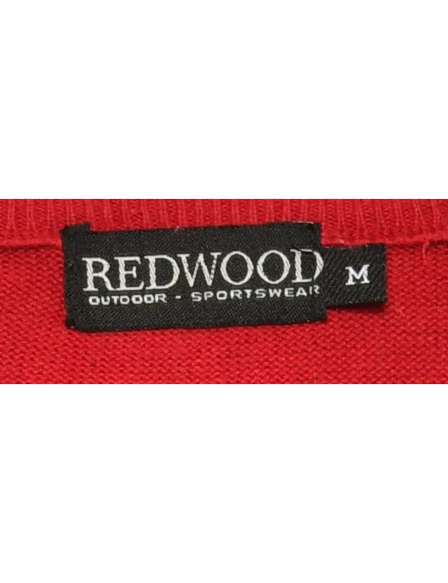 Argyle Red Jumper - M