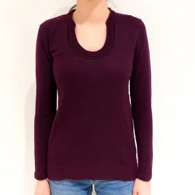 Aubergine Crew Neck Jumper Extra Small