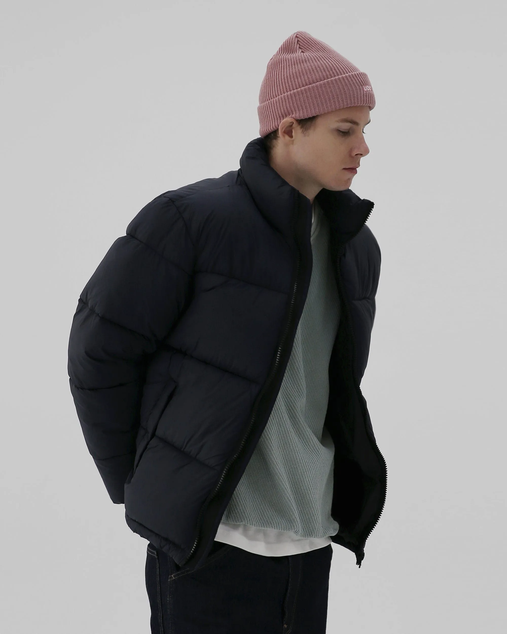 BEANIE / LONG TAIL / BOX LOGO / I PINK