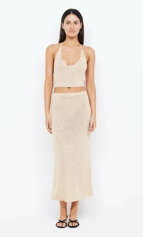 Bec & Bridge Sadie Sequin Cami and Midi Skirt in Golden Shimmer