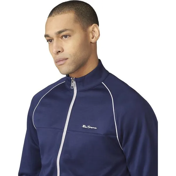 Ben Sherman Tricot Zip Thru - Marine
