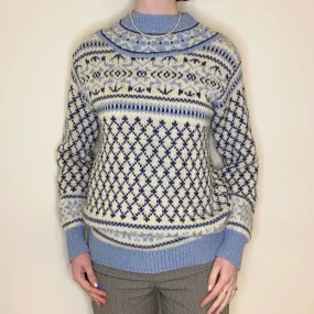 Benetton Jumper - Large Blue Wool