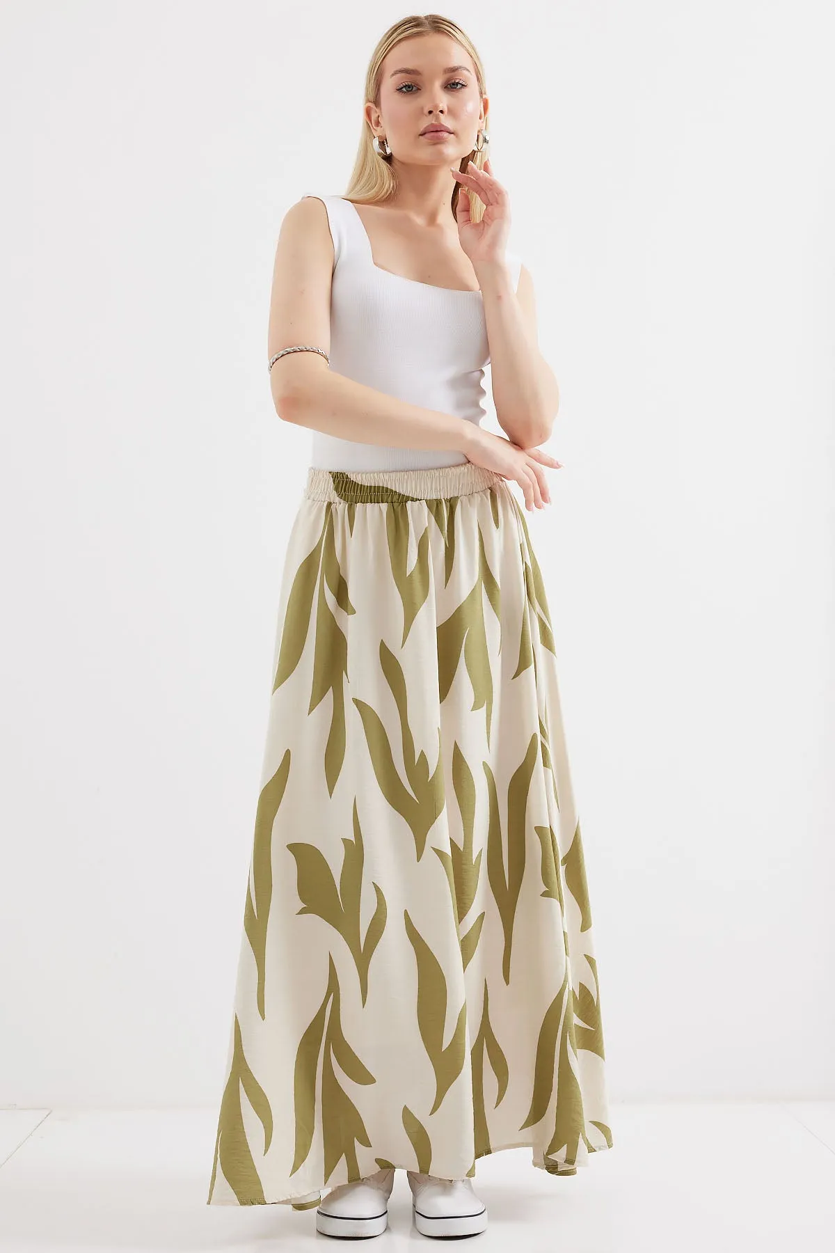 BGD Women Patterned Long Skirt - Çağla - Avondale