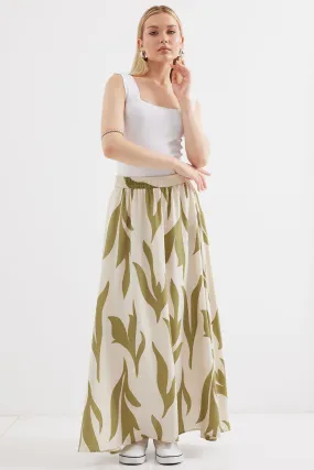 BGD Women Patterned Long Skirt - Çağla - Avondale