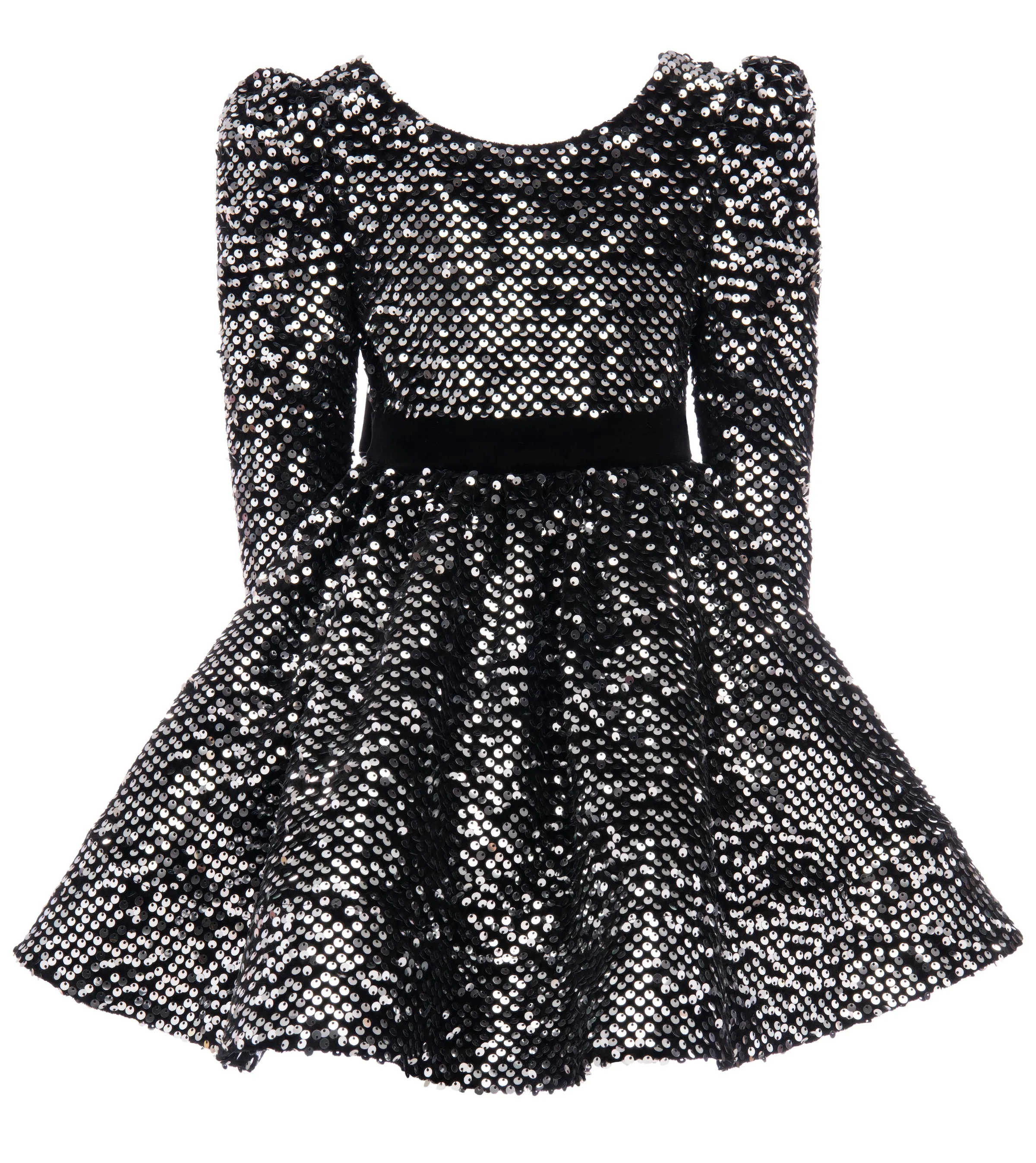 Black Merribrook Sequin Bow Dress