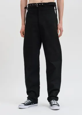 Black Waist Strap Pants