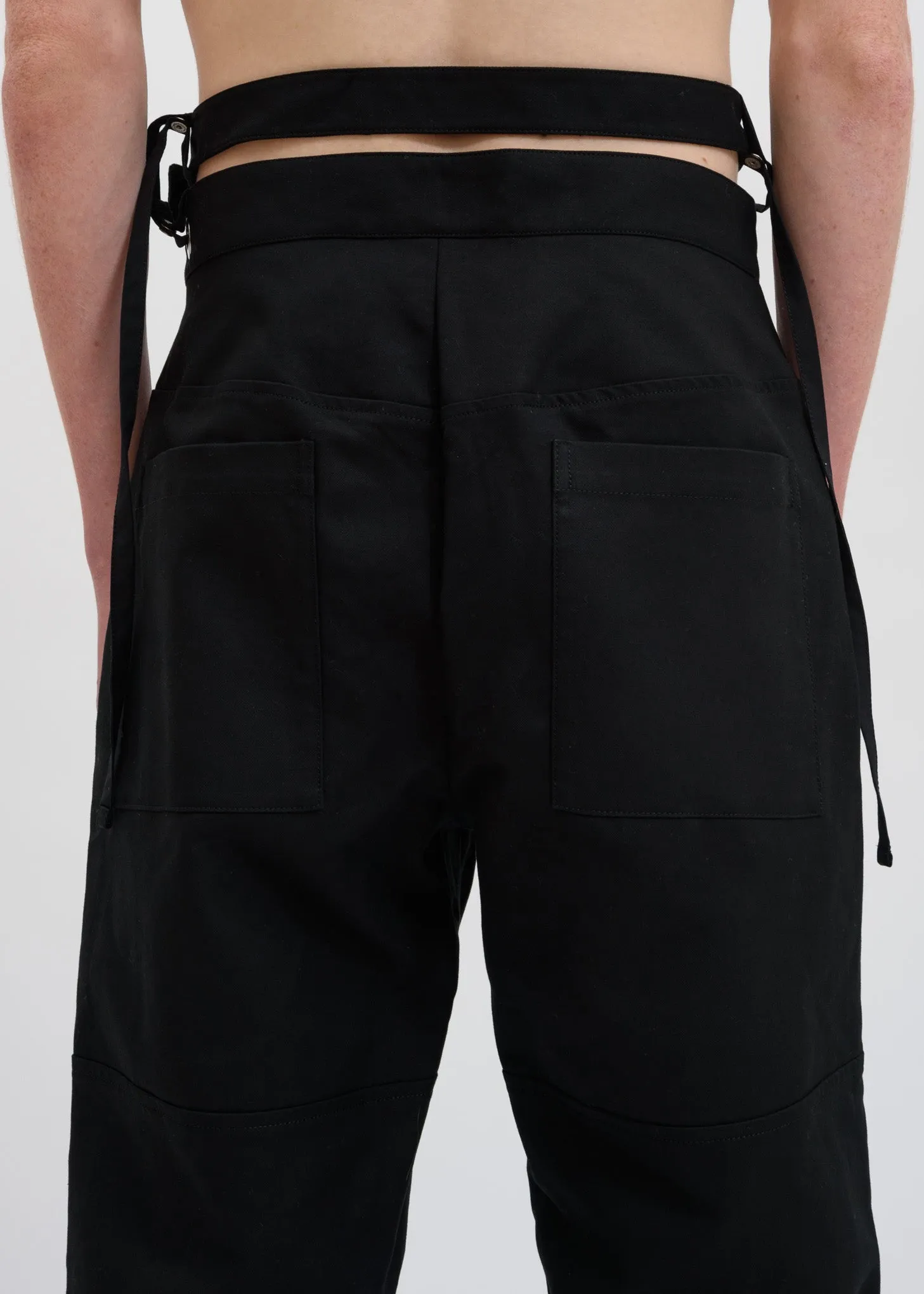 Black Waist Strap Pants
