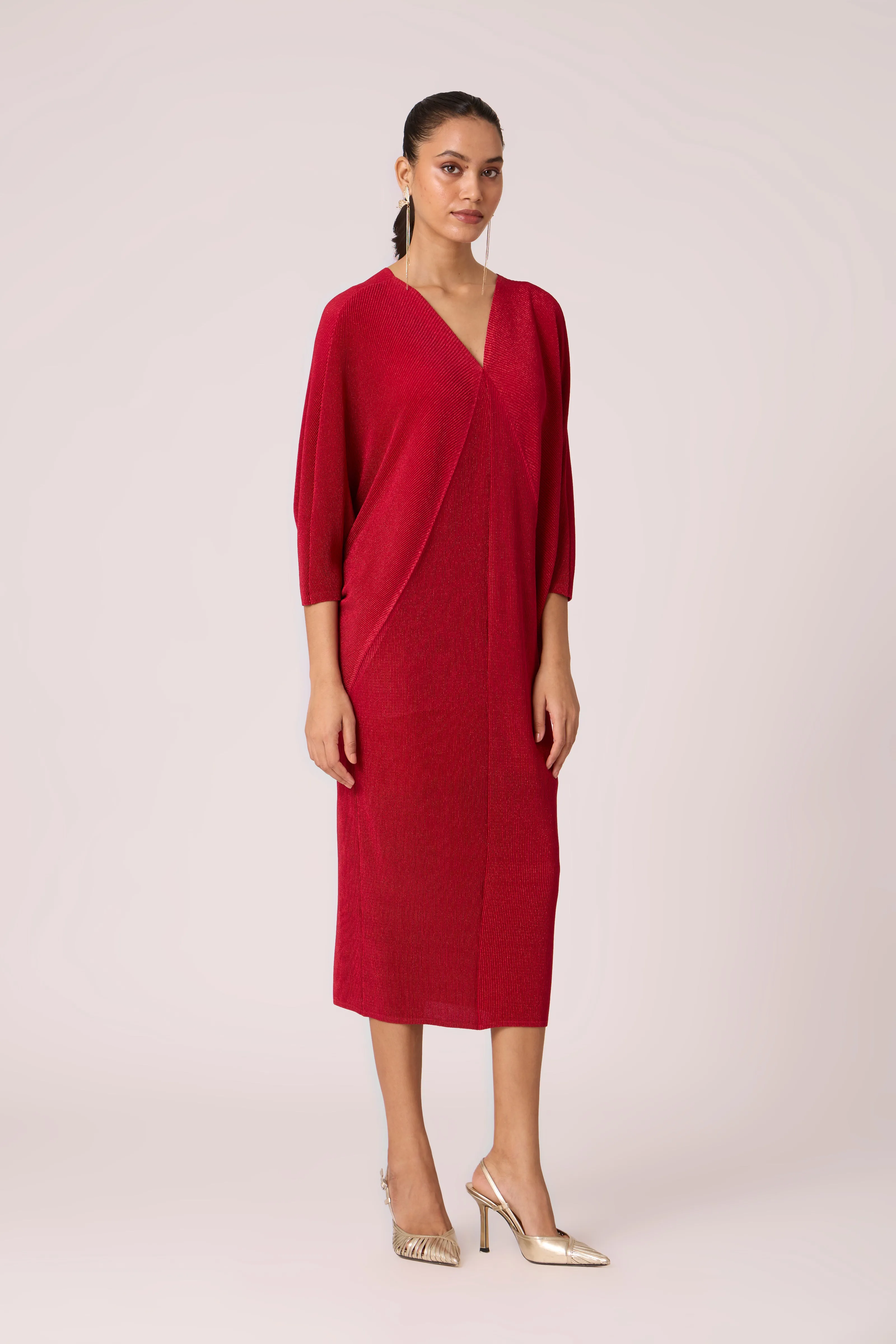 Blake Dress - Metallic Red