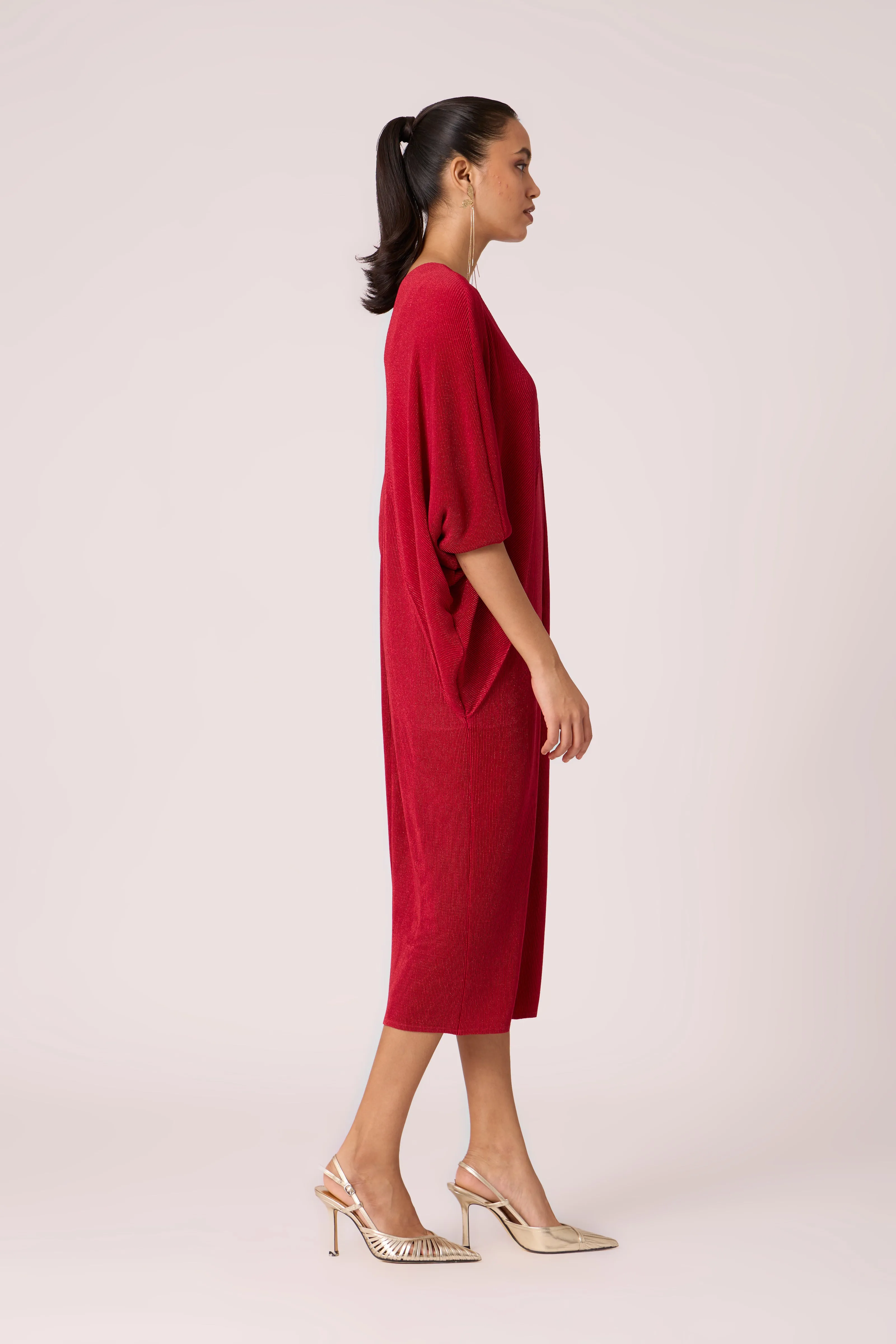 Blake Dress - Metallic Red
