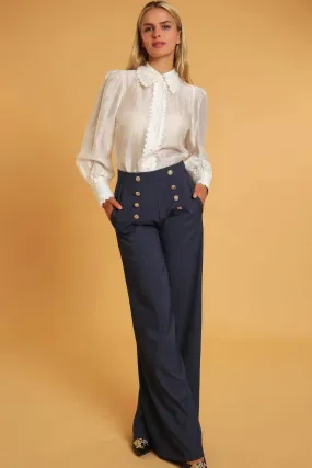 Button Down High Waist Pants