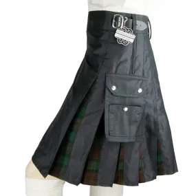 Cargo Kilts- Tartan Combo Utility Kilt: Brown Watch Tartan