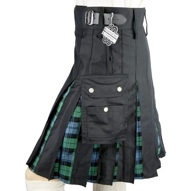 Cargo Kilts - Tartan Combo Utility Kilt: Campbell Ancient