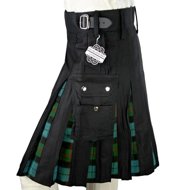 Cargo Kilts - Tartan Combo Utility Kilt: Gunn Ancient
