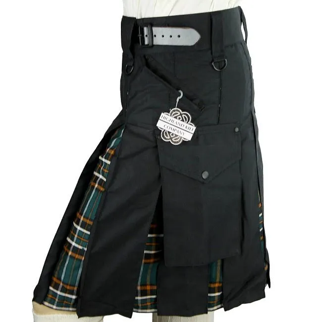 Cargo Kilts - Tartan Combo Utility Kilt: Irish Heritage