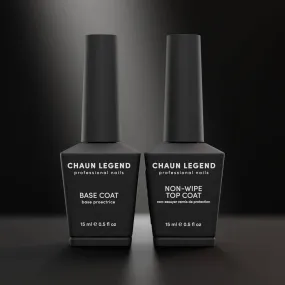 Chaun Legend Base Coat   Non-Wipe Top Coat Gel Duo