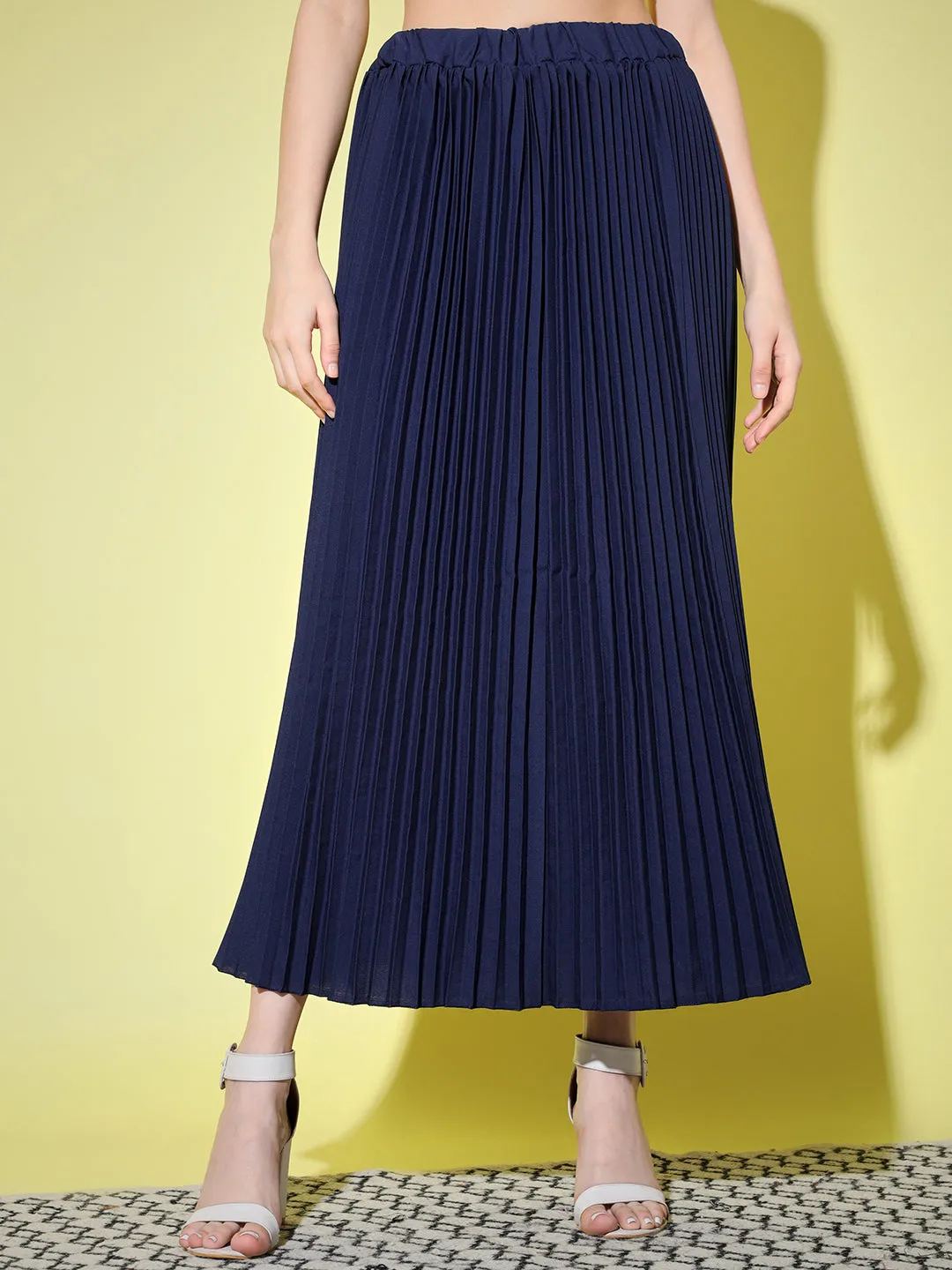 Crepe Pleated Women Skirt-3004-3006