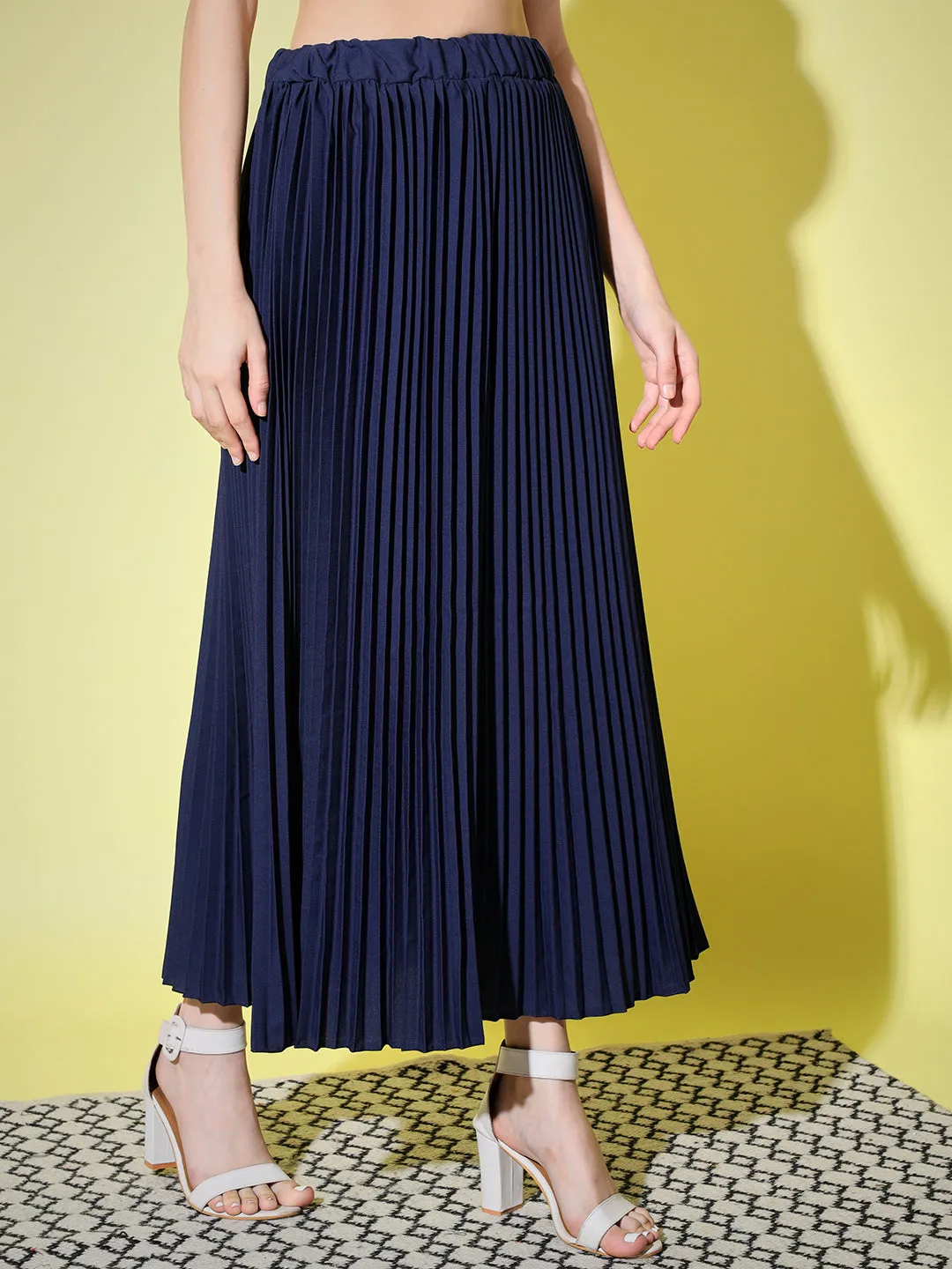 Crepe Pleated Women Skirt-3004-3006