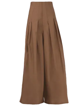 Crispy Cotton Pleated Skirt Pant