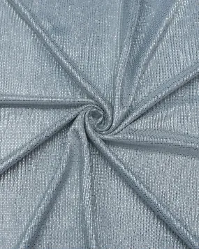 CYAN POLYESTER LUREX PLEATED FABRIC ( WIDTH 58 INCHES )