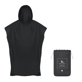 Dock & Bay Adult Poncho - Classic - Fuji Black - Customized Embroidery Personalized for You