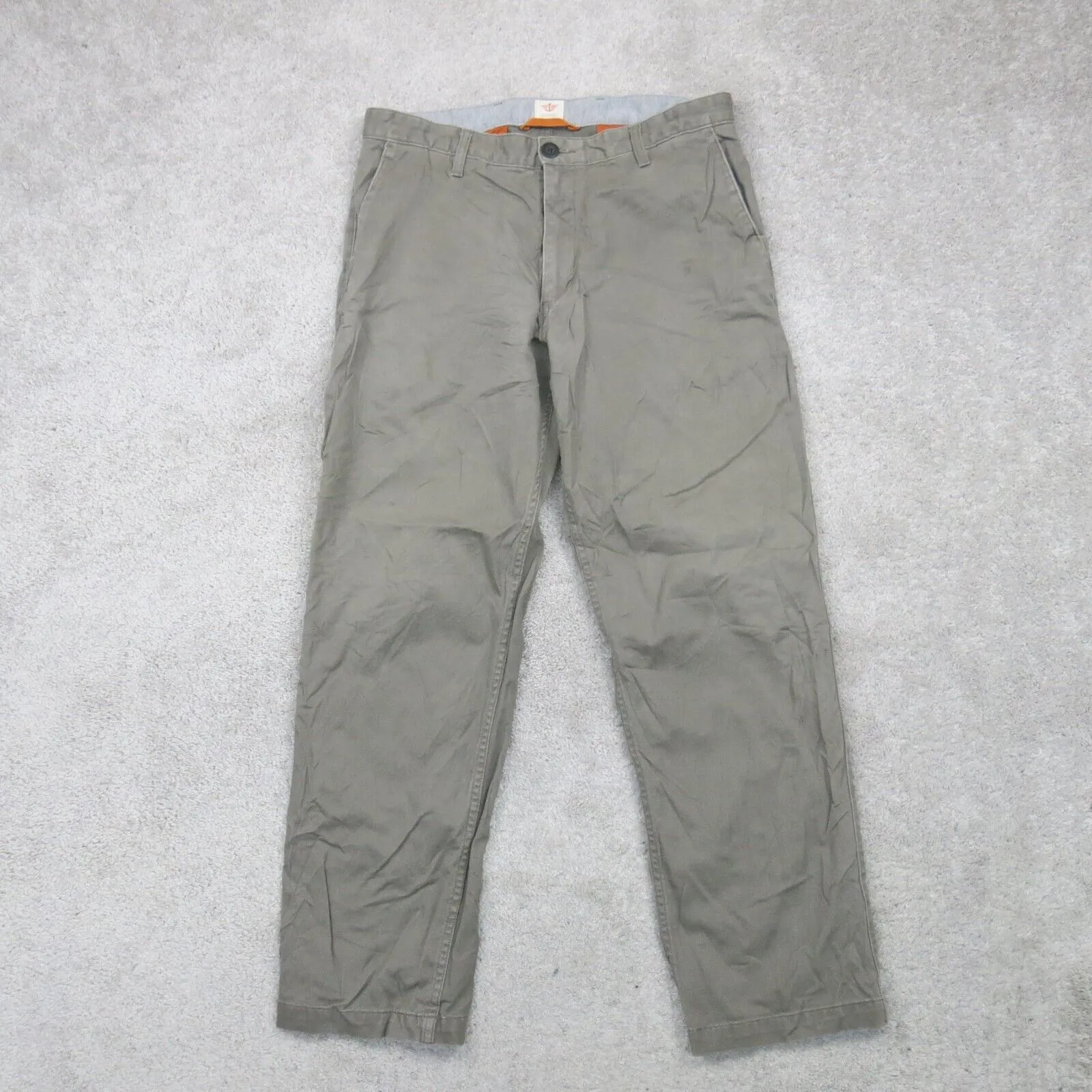 Dockers Men Chino Pant Straight Leg Mid Rise Pockets Cotton Dark Gray SZ W36XL32
