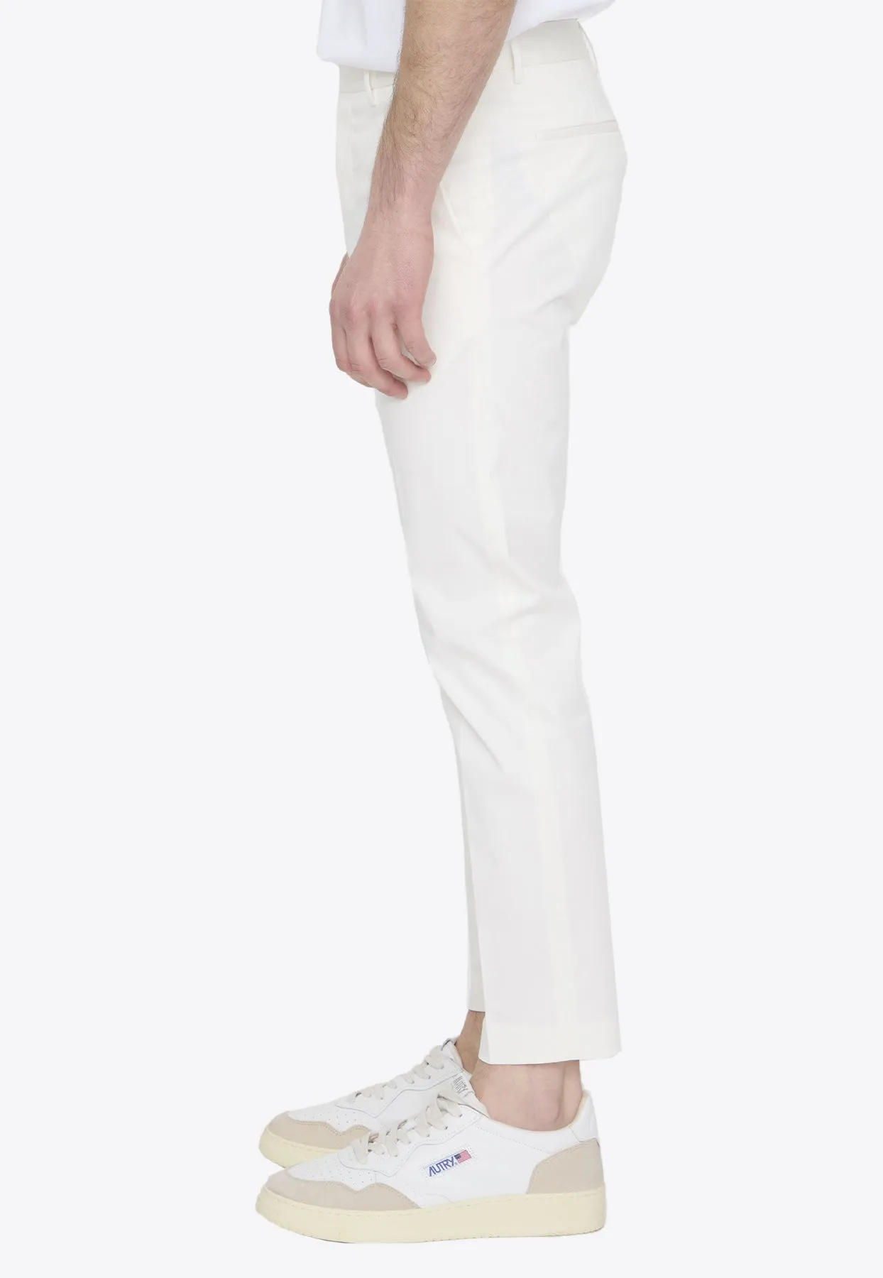 Feather-Charm Slim Pants