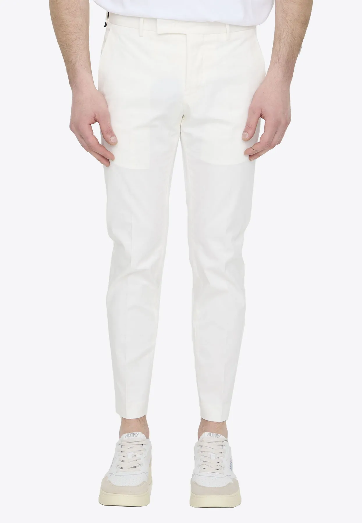 Feather-Charm Slim Pants