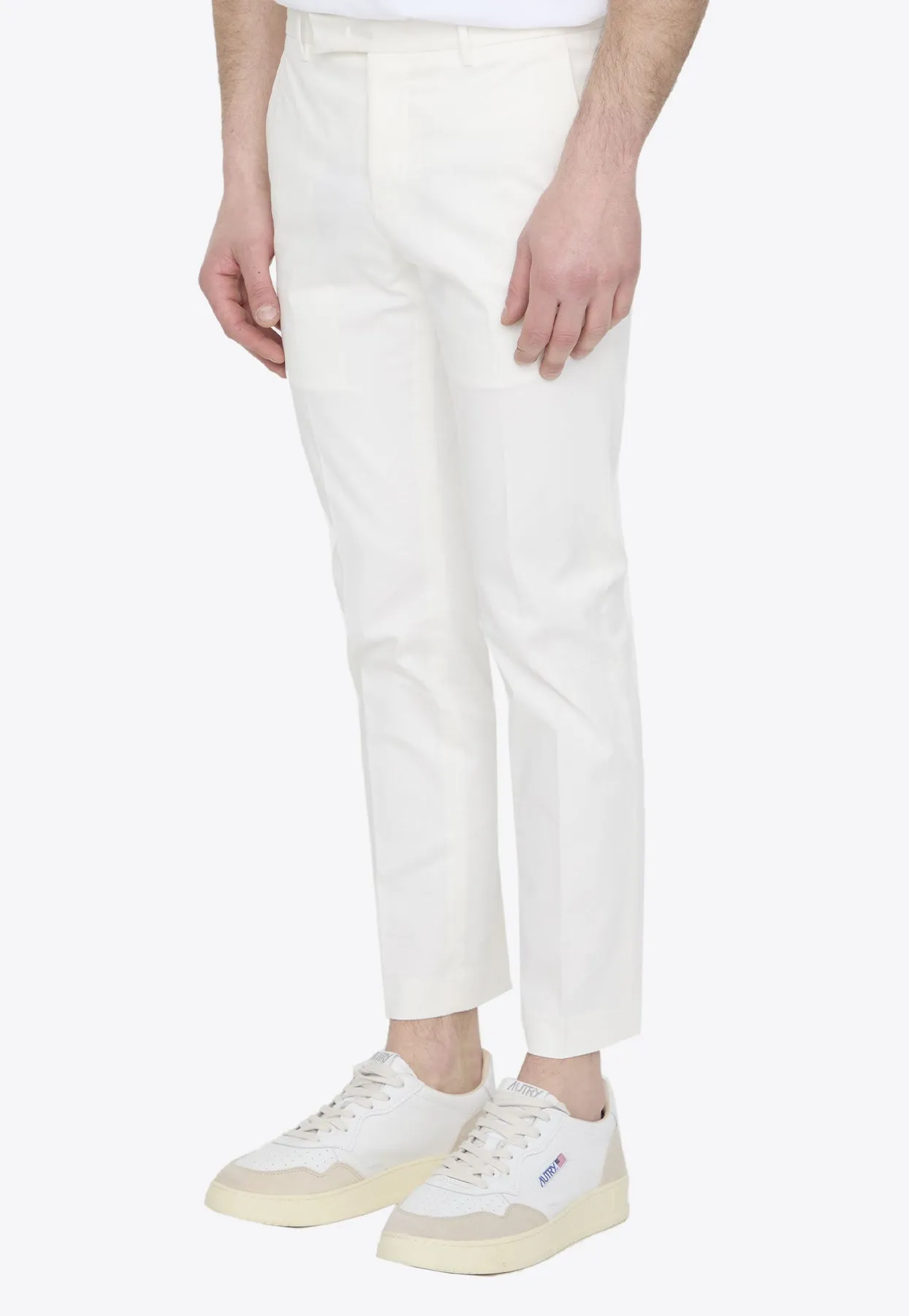Feather-Charm Slim Pants