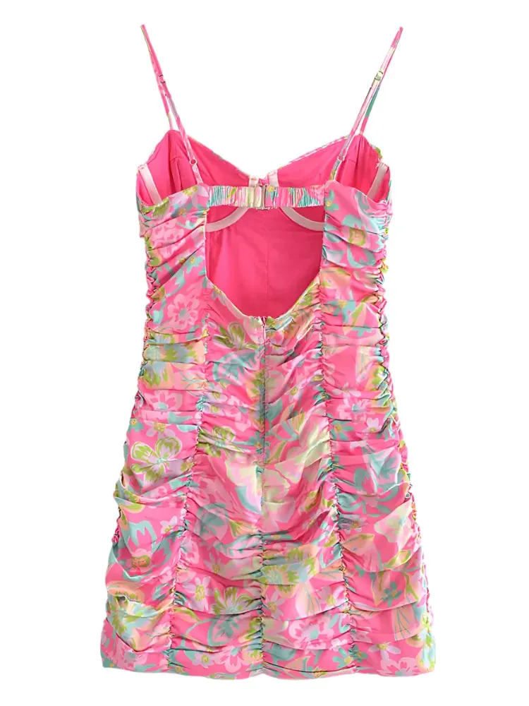 Fionna Floral Pleated Mini Dress
